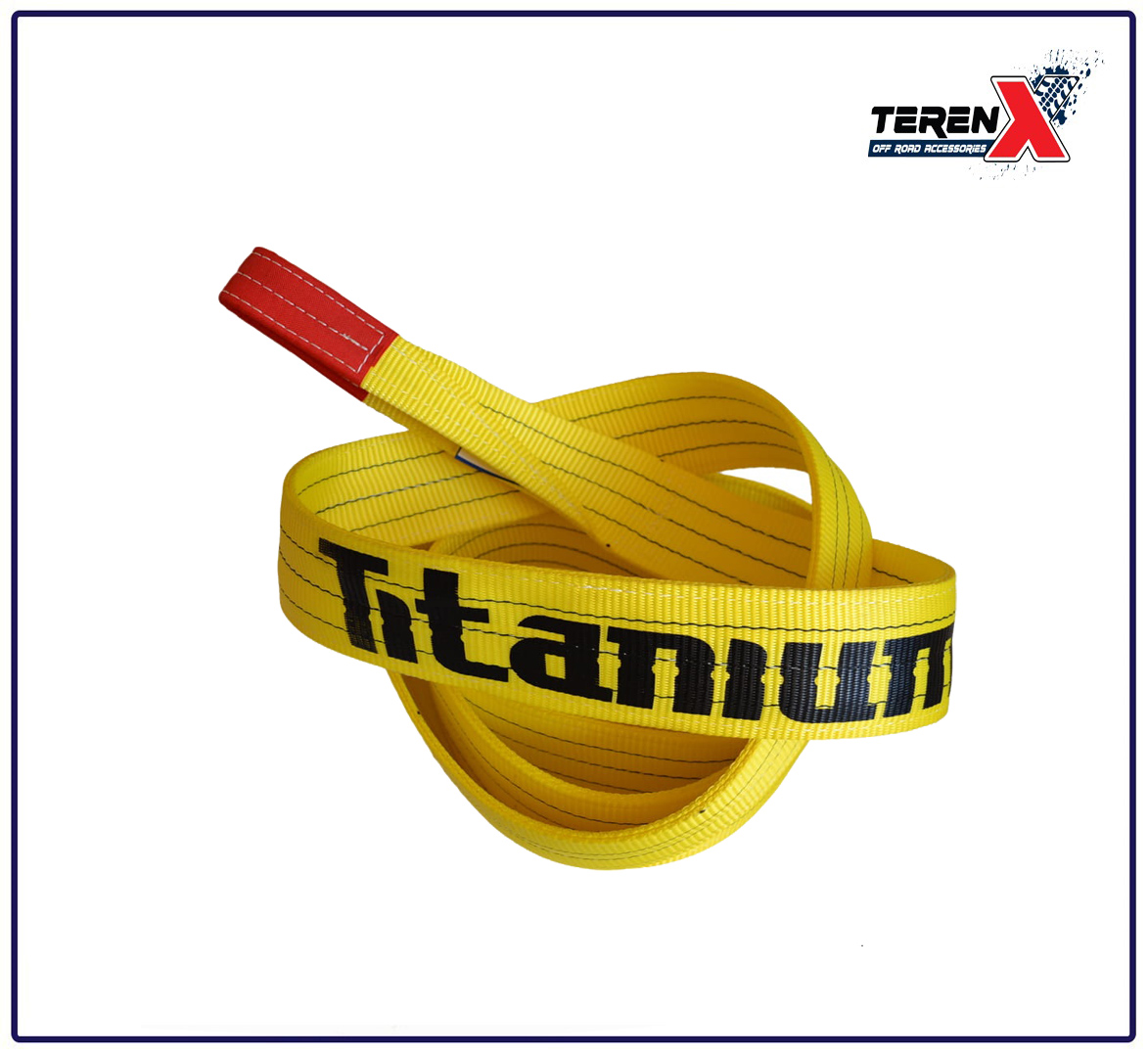 Șufă copac chingă textilă 3m, 21T, lățime 90mm - Titanium Winch - imagine 2