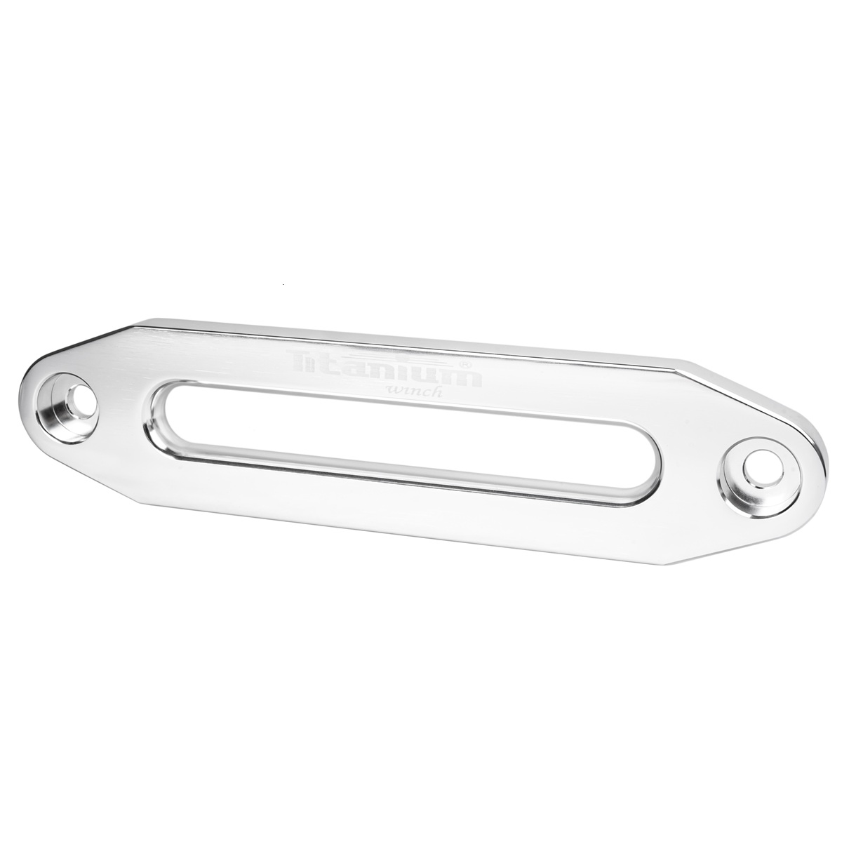 Fantă aluminiu anodizat roșu Titanium Winch (hawse fairlead) pentru trolii 9500-17000 lbs cu șufă sintetică, distanță șuruburi 252 mm, 300 x 79 x 18 mm