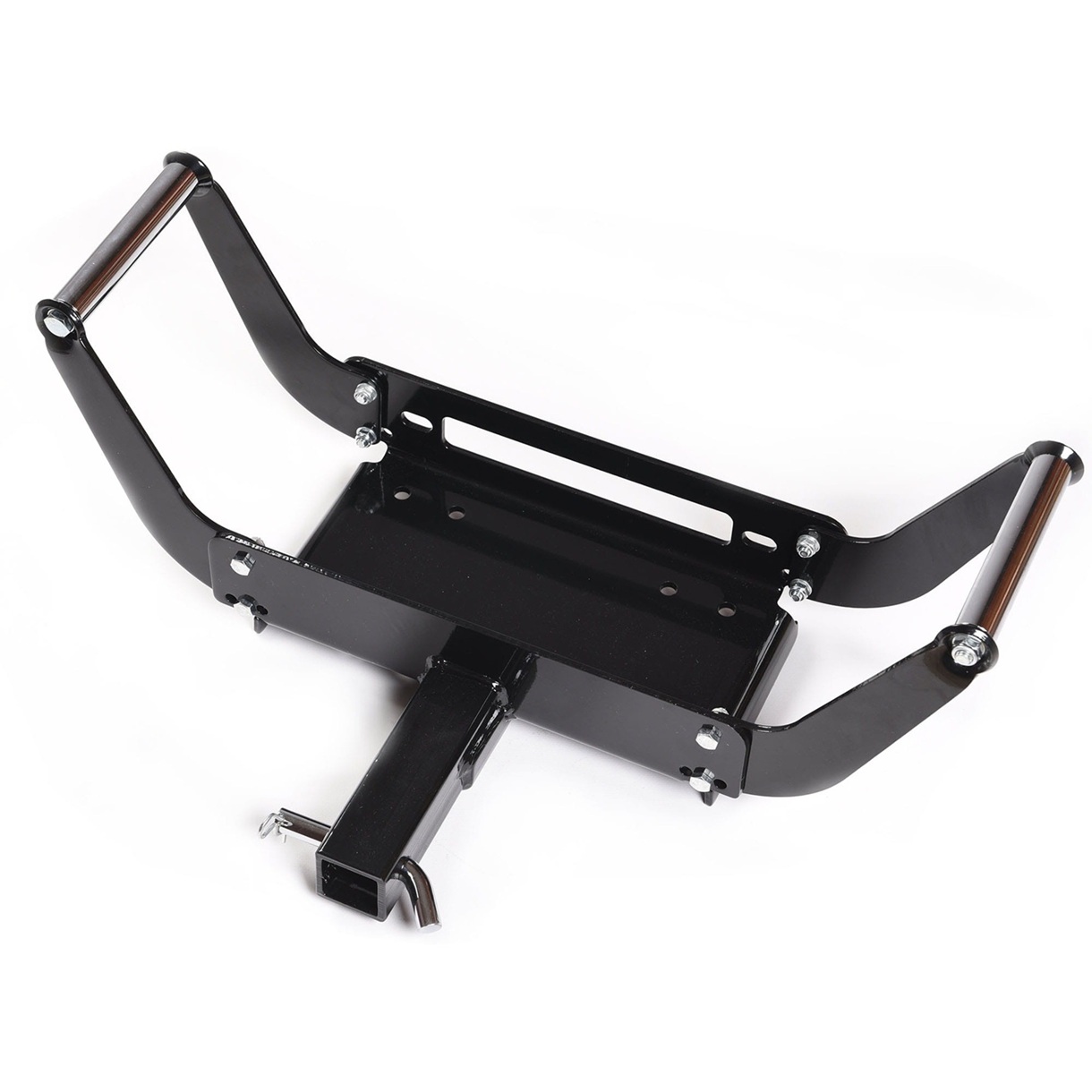 Placă montaj portabilă Titanium Winch B1 pentru troliu pe cârlig american (receiver hitch 2 inch), oțel 5mm, 75 x 18,5 x 11 cm