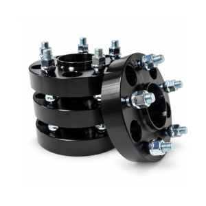 Set 4 flanșe distanțiere 30 mm 5x127 CB 71.5 M14x1.5 negre pentru Jeep Wrangler JL, Gladiator și Grand Cherokee