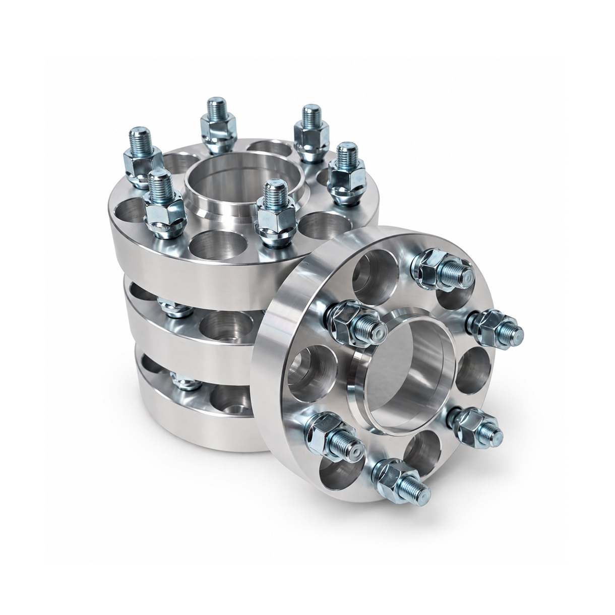 Set 4 flanșe distanțiere 6x114.3, CB 66.1, M12x1.25, 30 mm - Nissan Navara D40, Navara D23 NP300, Pathfinder R51 - imagine 3