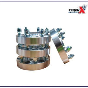 Set 4 flanșe distanțiere 6x139.7 30mm CB 100 M12x1.25 pentru Nissan Terrano II, din duraluminiu, cu prezoane și piulițe conice