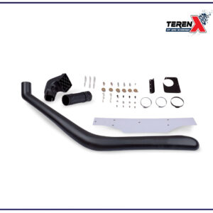 Snorkel auto pentru Mitsubishi L200 (1996-2006) și Pajero Sport, kit complet cu snorkel, șuruburi, coliere și șablon de montaj.