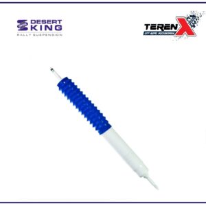 Amortizor față Desert King pentru Nissan Patrol, cu elevație de 50mm, afișat pe un fundal neutru cu logo-ul TerenX Off Road Accesorii în colțul din dreapta sus.