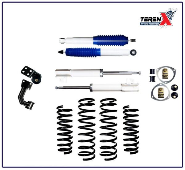 Kit suspensie +3'' DKRS și Eibach pentru Suzuki Grand Vitara I, 3 uși, cu amortizoare Desert King și arcuri Eibach.