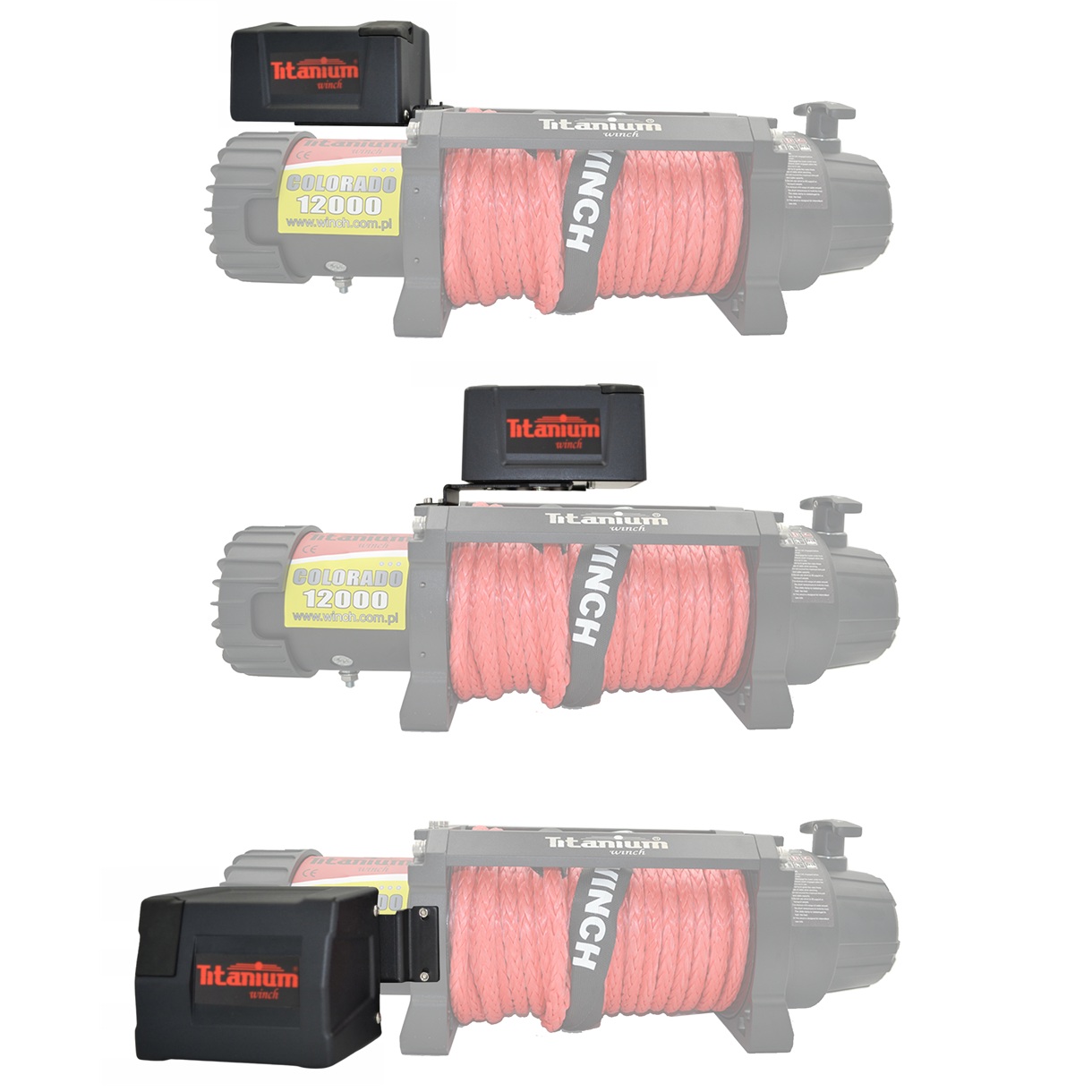 Troliu auto 12V Titanium Winch Colorado 12000 lbs (5450 kg) - șufă sintetică - imagine 5