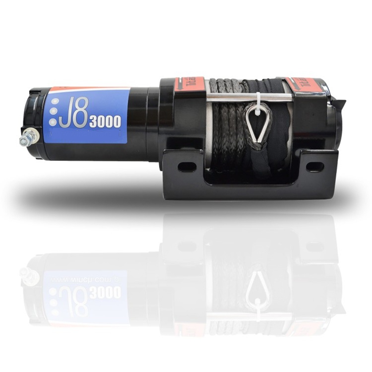 Troliu ATV Titanium Winch J8 3000 LBS (1360kg) cu șufă sintetică și telecomandă - imagine 5