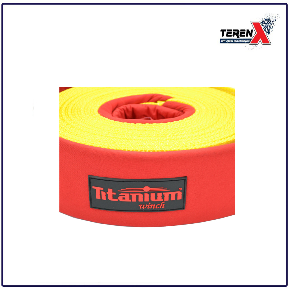 Șufă copac, chingă Titanium Winch 3T, 3 m x 90 mm, cu protecții - imagine 5