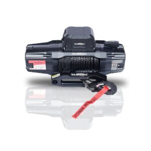 Troliu auto Titanium Winch Hunter 13K, 12V, 13000 lbs (5900 kg), cu șufă sintetică 10mm x 24m, pentru 4x4 și platforme