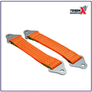 Set de 2 chingi pentru limitarea cursei suspensiei, lungime 30 cm, cu prinderi zincate pentru șurub M12.