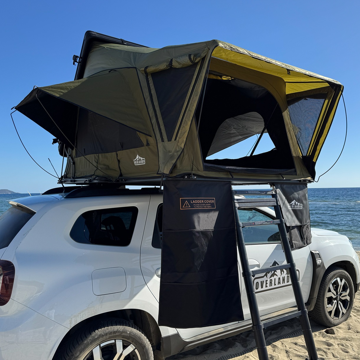 Cort plafon auto Overlander Nova Eco-Green, 2-3 persoane, carcasă aluminiu - imagine 12