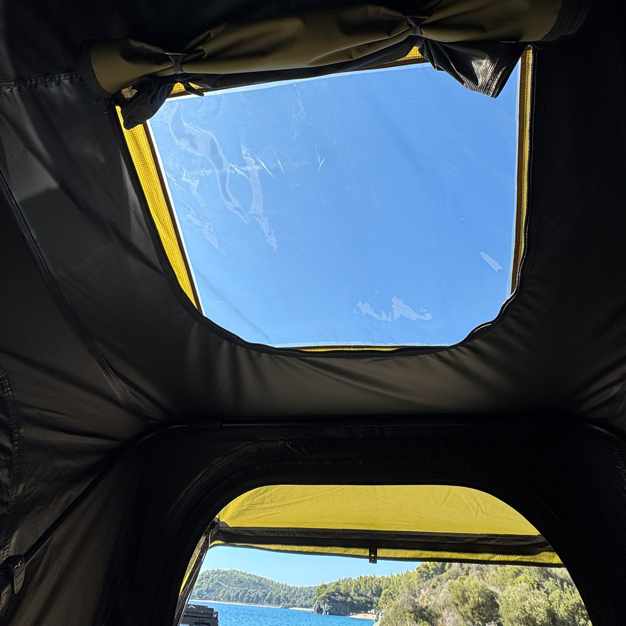 Cort plafon auto Overlander Nova Eco-Green, 2-3 persoane, carcasă aluminiu - imagine 14