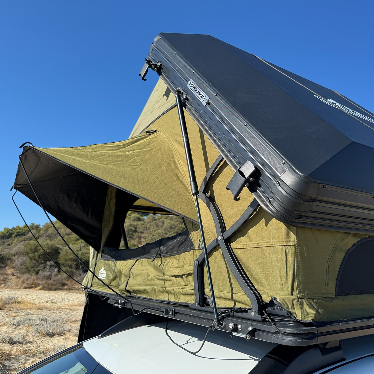 Cort plafon auto Overlander Nova Eco-Green, 2-3 persoane, carcasă aluminiu - imagine 9