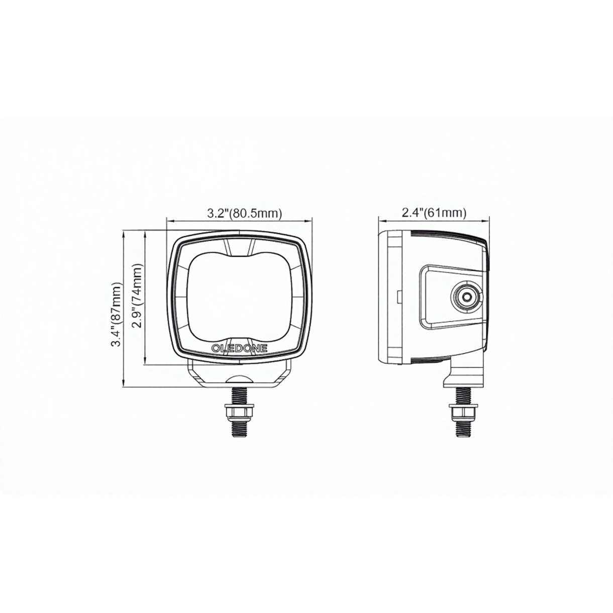 Proiector LED auto 8 cm 40W Combo cu lumină albă și galbenă - imagine 14