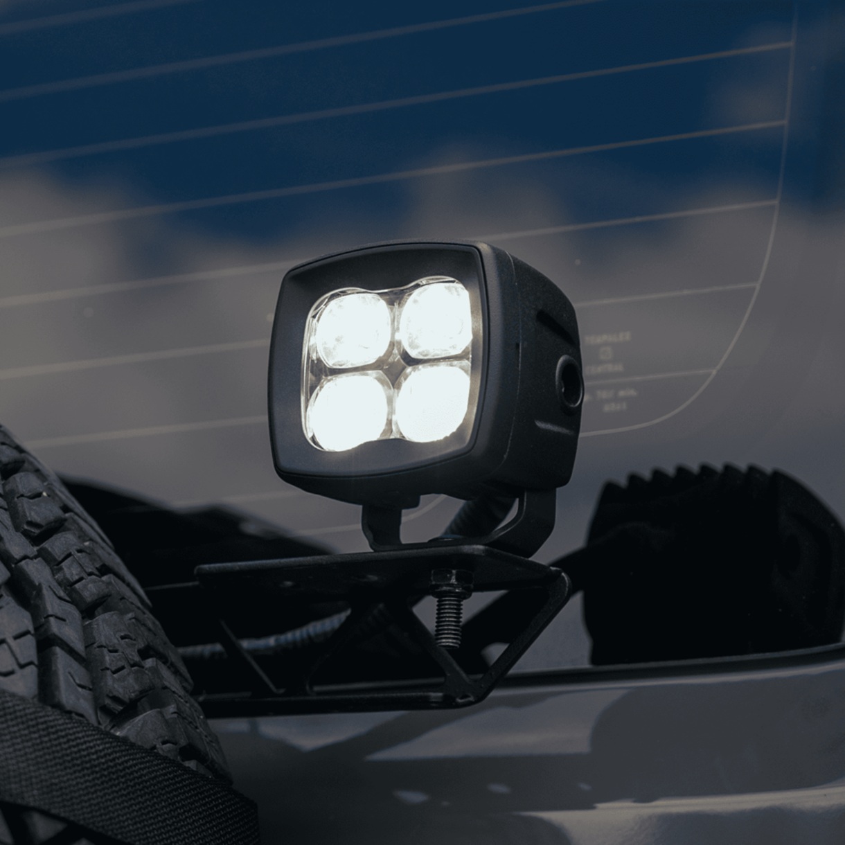 Proiector LED auto 8 cm 40W Combo cu lumină albă și galbenă - imagine 10